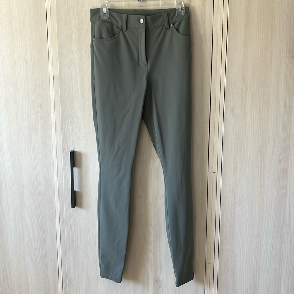 Size 28” Lululemon City Sleek Slim-Fit 5 Pocket High-Rise Pant Grey Sage